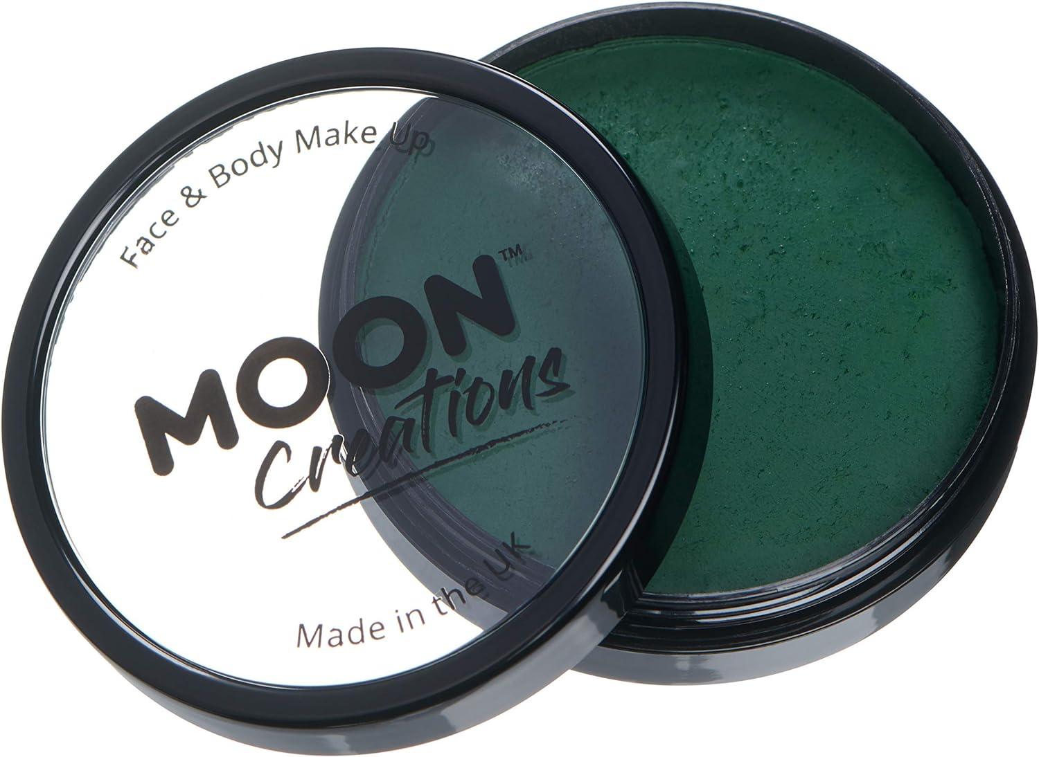 Moon Creations Pro Face & Body Makeup in Dark Green - 36g | Professional Face Painting Pot for Kids & Adults at Festivals & Halloween | Buy Now with Express International Delivery | GoSupps.com Moon Creations Pro Face & Body Makeup in Dark Green - 36g | Professional Face Painting Pot for Kids & Adults at Festivals & Halloween | Buy Now with Express International Delivery | GoSupps.com
