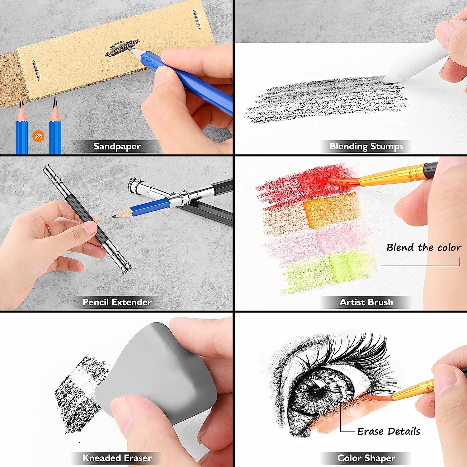 29 Pcs Professional Drawing Pencil Kit Set Sketch Pencil Set Charcoal  Crayon Drawing Artist Tools Pencil Artist Pencils Crafts Free Shipping 