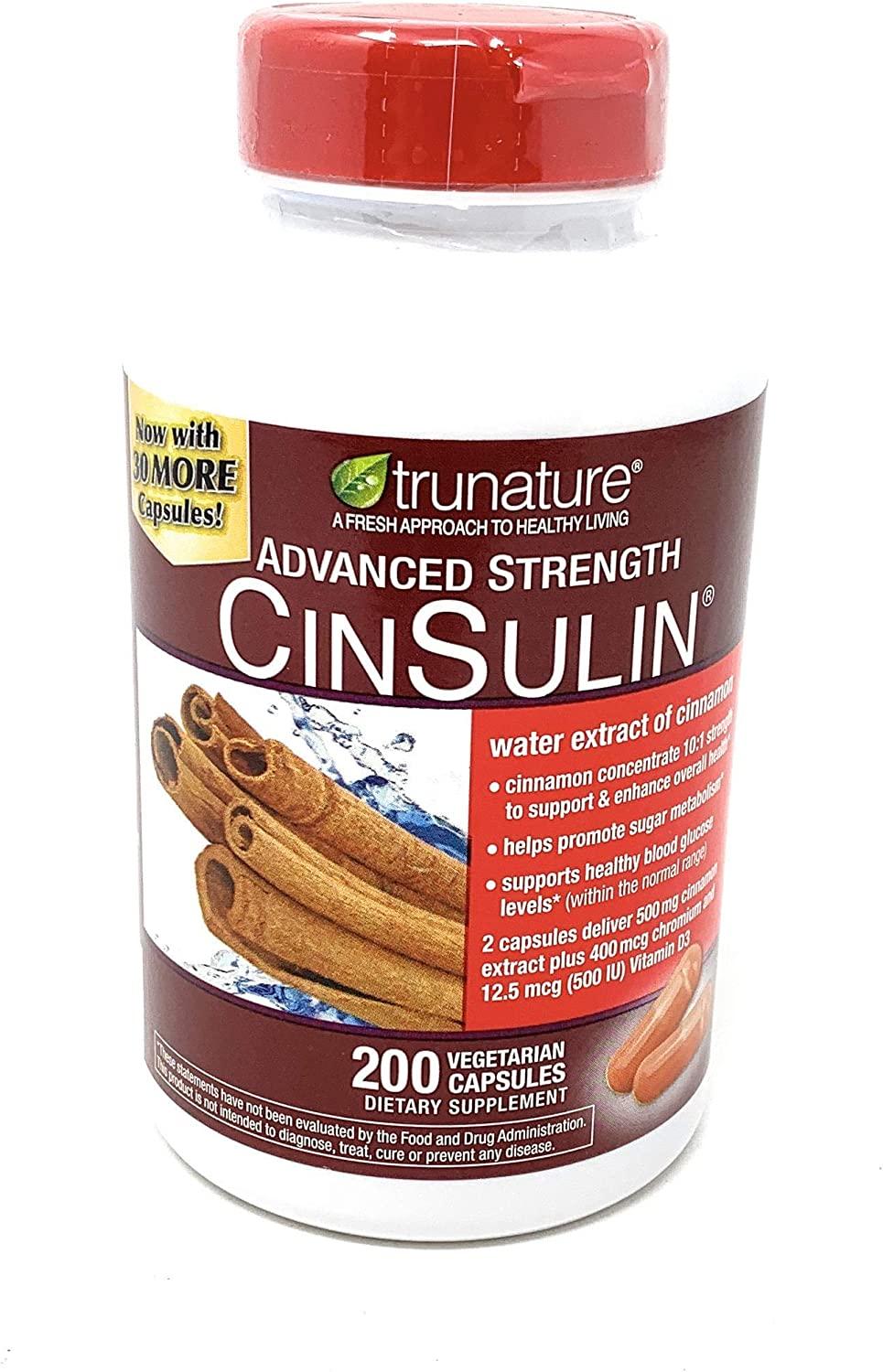 TruNature Advanced Strength Cinsulin Cinnamon Chromium Picolinate