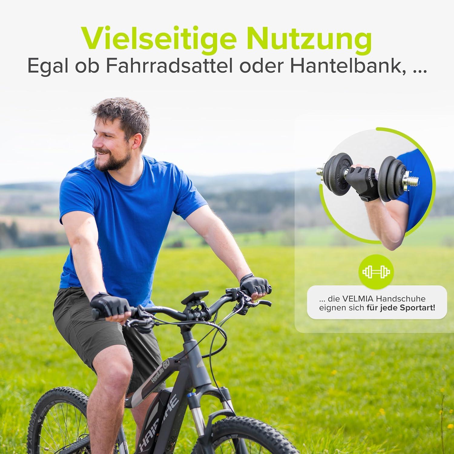 Velmia Summer Bicycle Gloves for Men Women Grip Print