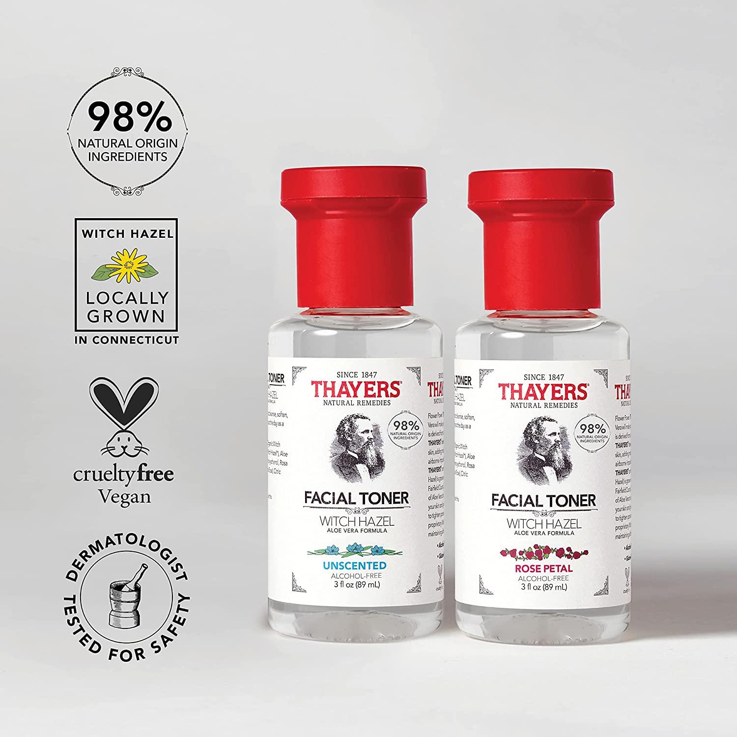 THAYERS Alcohol-Free Witch Hazel Toner with Aloe Vera - Unscented, 3 oz  Trial Size | Buy Now with Express International Delivery | GoSupps.com