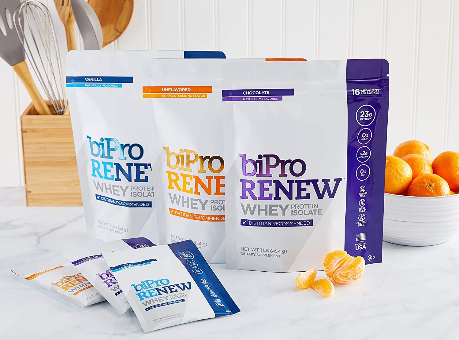 BiPro Renew 100 Whey Isolate Protein Powder Unflavored 1lb