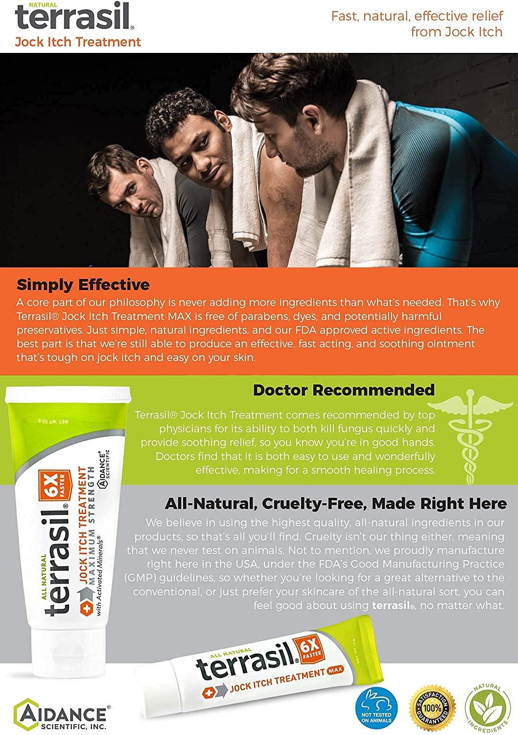 Terrasil Jock Itch Treatment MAX FastActing Natural Antifungal