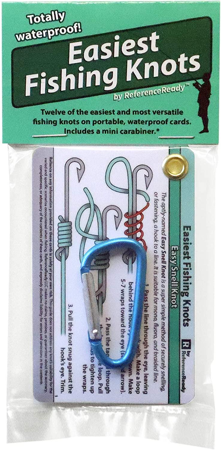 ReferenceReady Easiest Fishing Knots - Waterproof Guide to 12
