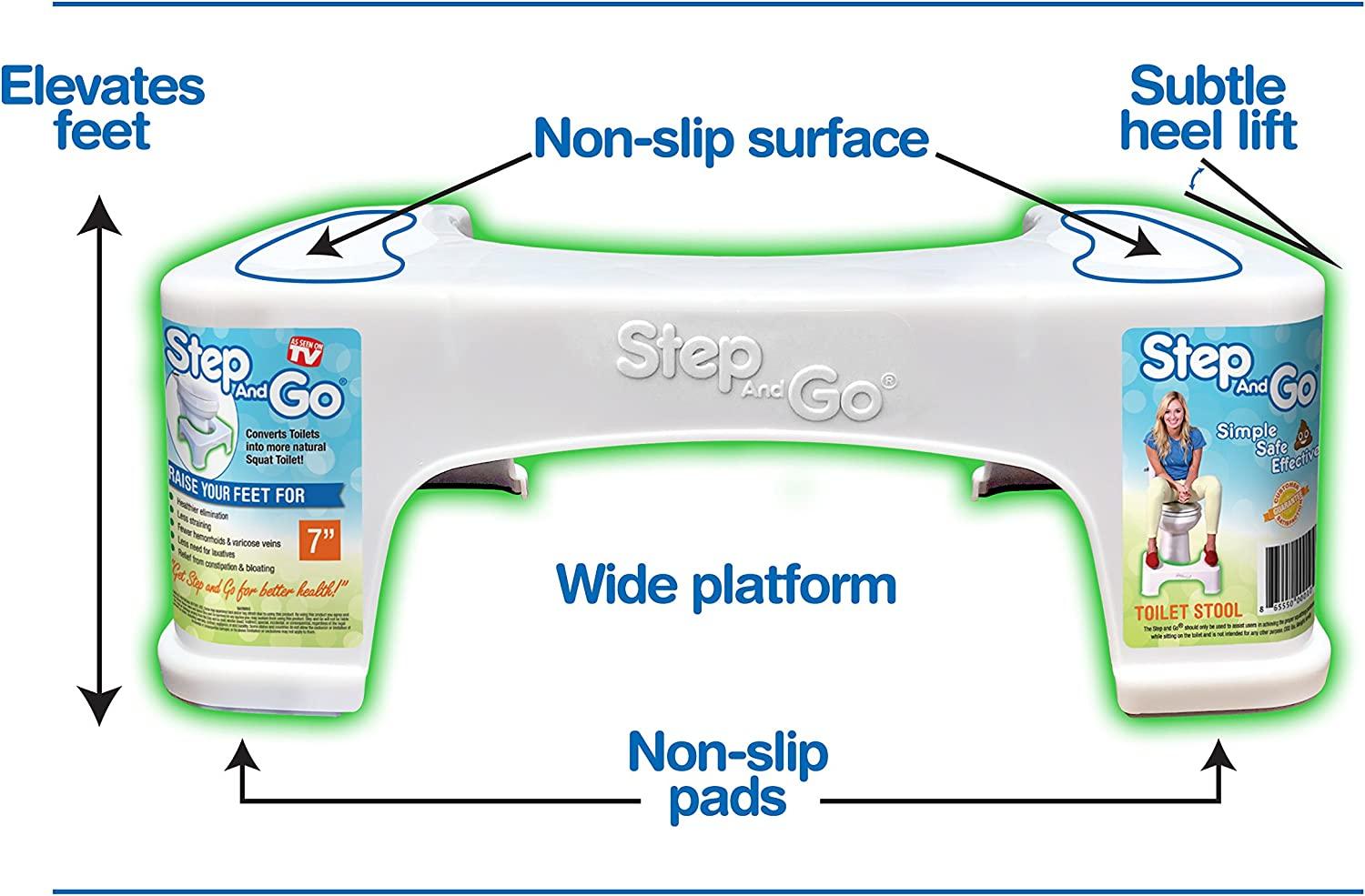 Step and Go LLC Toilet Stool 7 New Proper Toilet Posture for Better