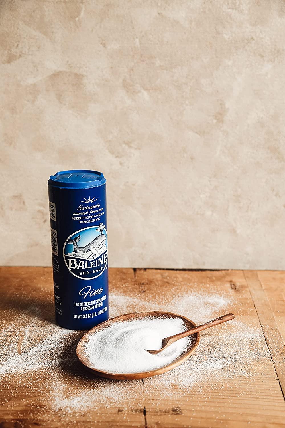 La Baleine Fine Crystals Canister, Sea Salt, 26.5 Ounce Fine Sea Salt