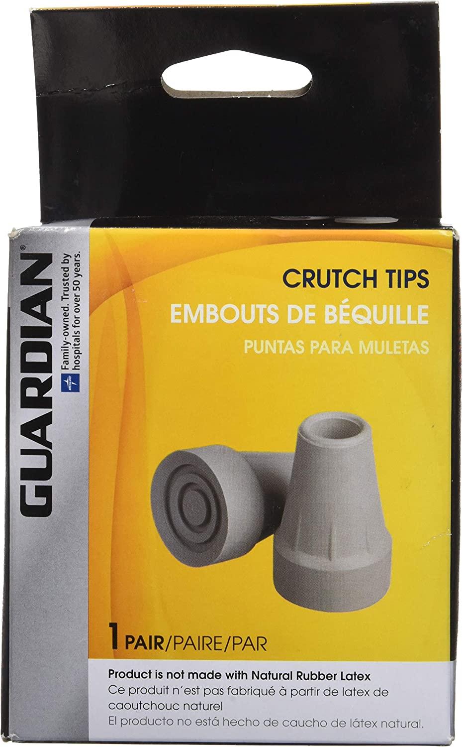 Medline G00842 Guardian Super Crutch Tip, Gray, 7/8 Inch