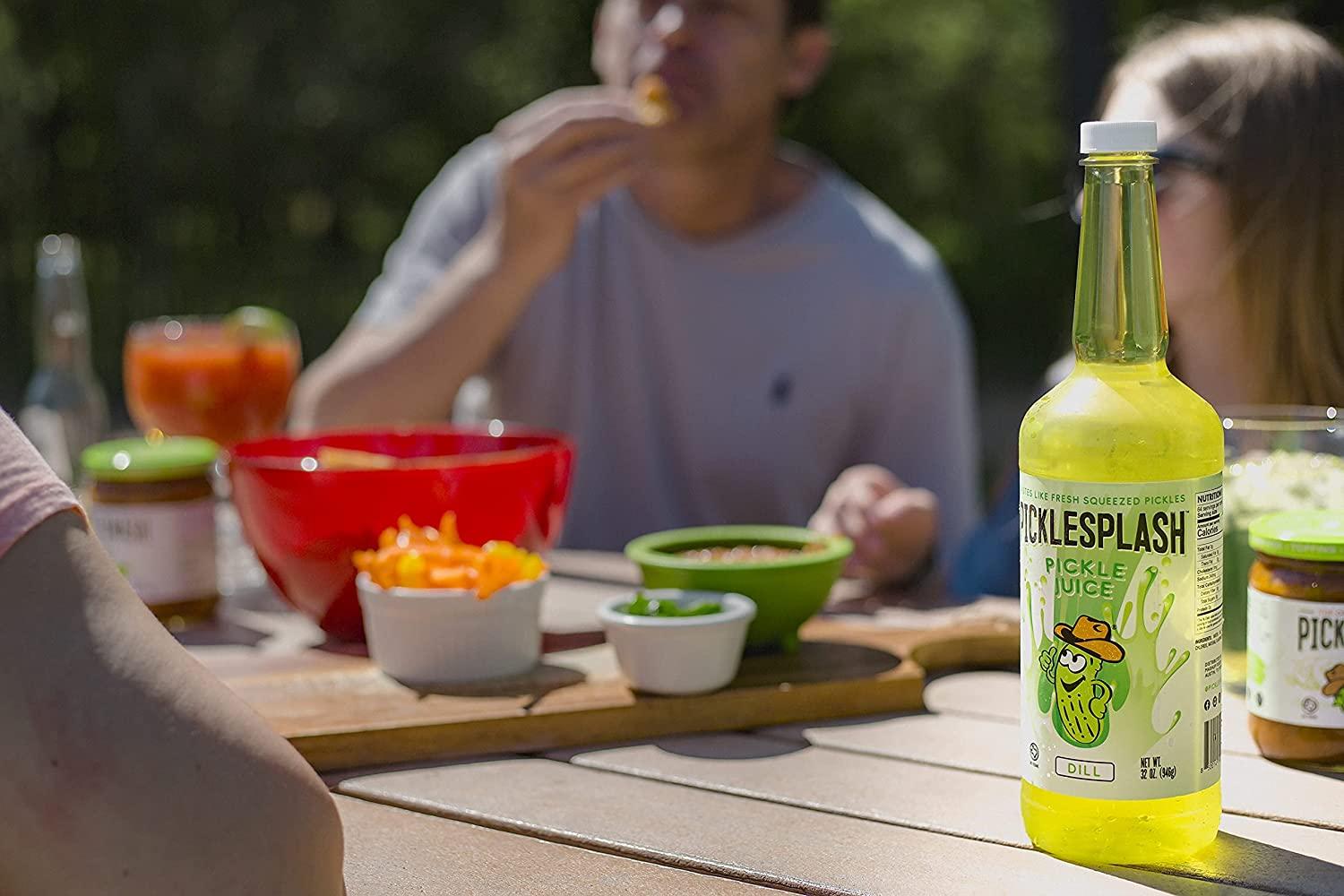 PickleSplash Dill Pickle Beverage Sports Hydration for Muscle Cramps