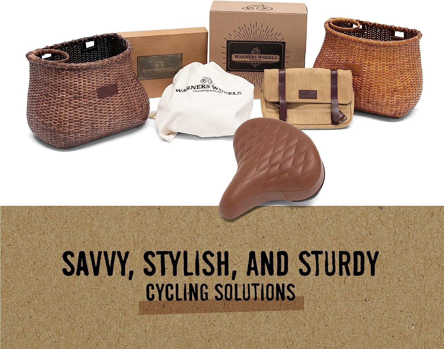 Warners Wheels Bike Basket Front for Women's and Mens Cruiser with