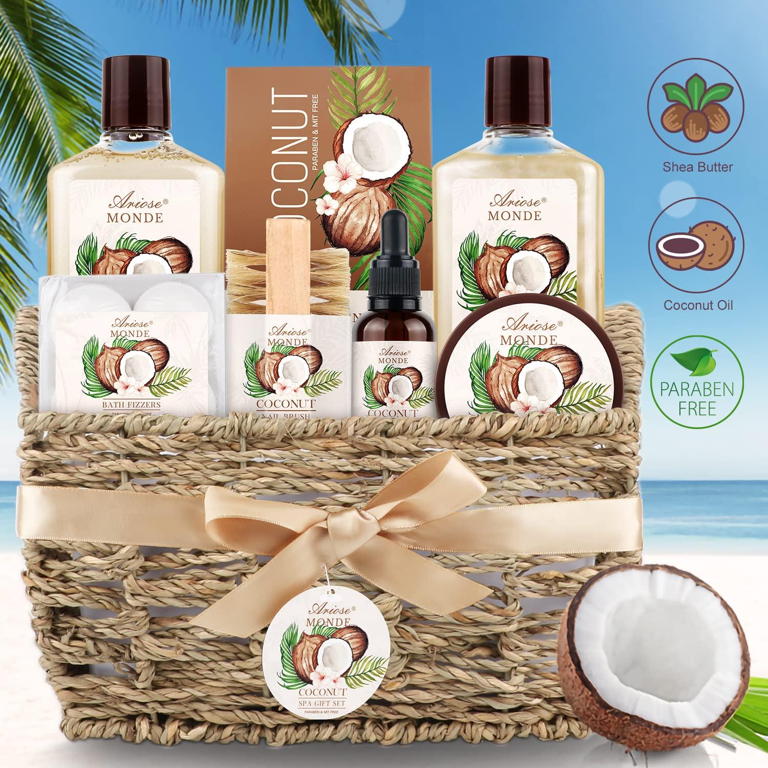 French Coconut Gift Baskets, Stress Relief Gifts, Gift Basket for Women &  Men