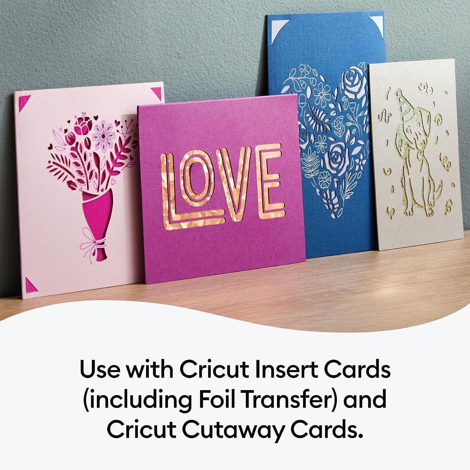  Cricut Joy Cutaway Cards in Pastels, Marina, and Corsage (4.25  in x 5.5 in) Sampler with Card and Paper Guide Bundle - Custom Greeting  Birthday Envelope & Gift - Personalized Thank