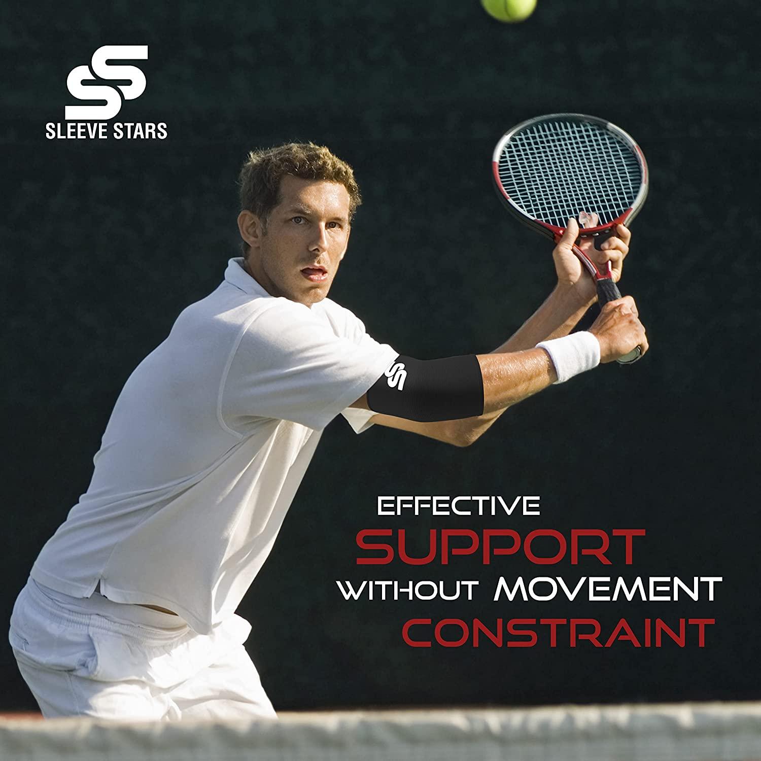 Sleeve Stars Elbow Compression Sleeve. Tennis Elbow Brace for Women & Men, Tendonitis and Tennis