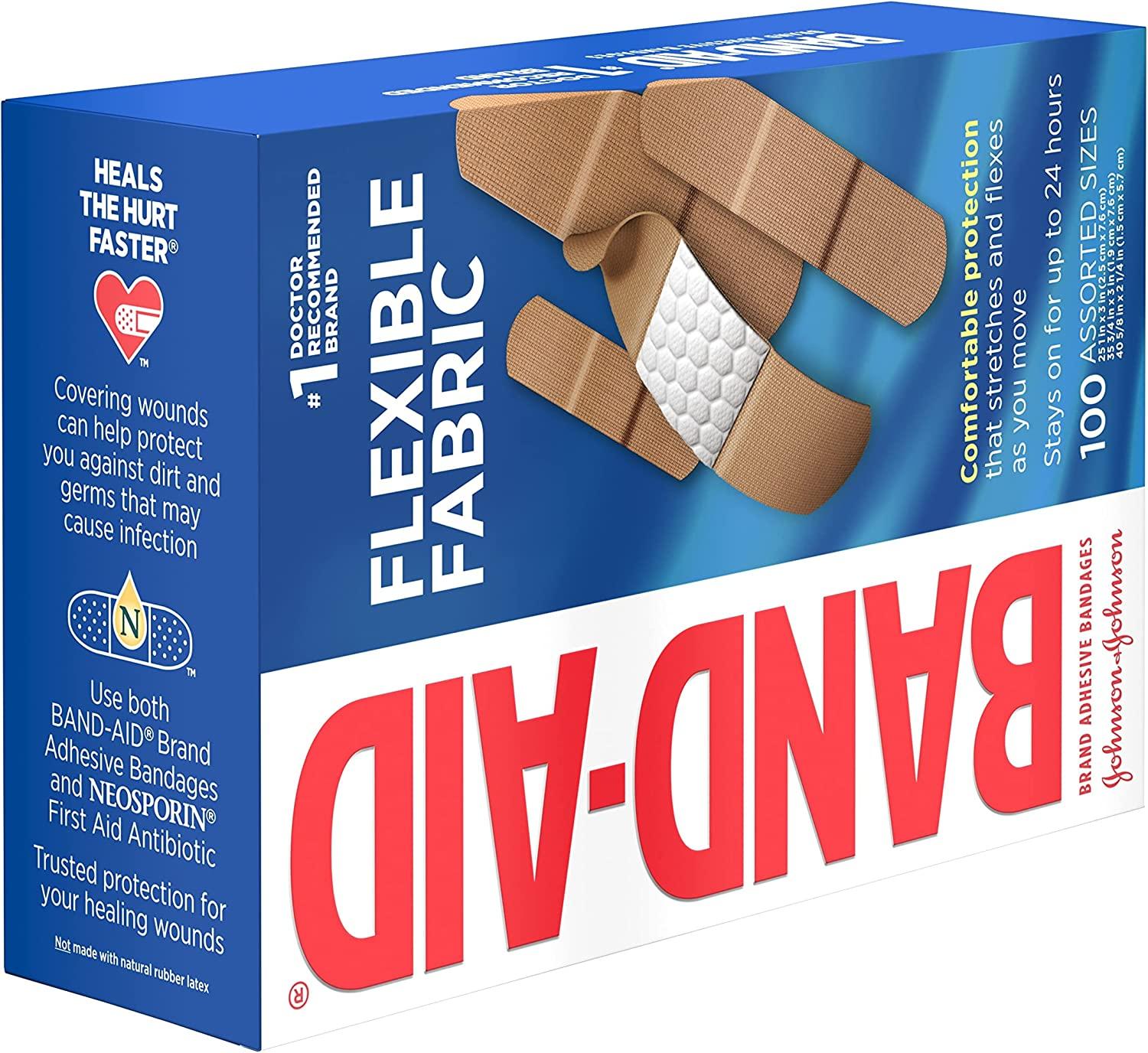 Band-Aid Flexible Fabric Adhesive Bandages, Flexible Protection