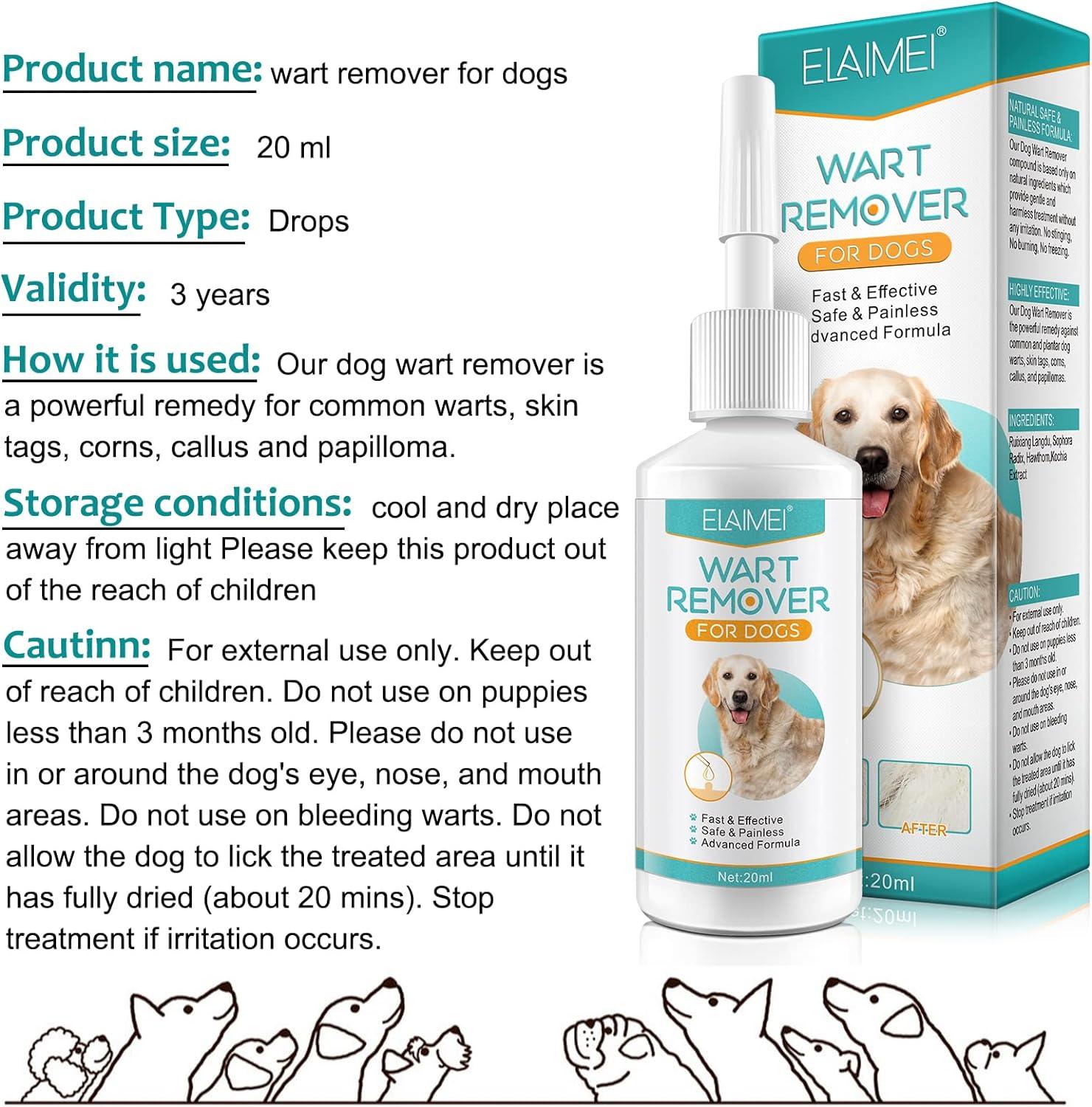 Dog Wart Remover 20ml Tag Remover for Dog Natural Dog Wart Removal