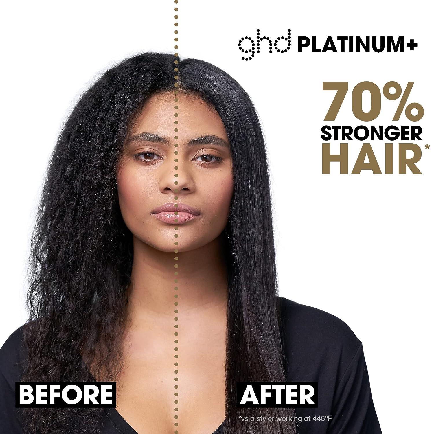  ghd Platinum+ Styler ― 1 Flat Iron Hair Straightener,  Professional Ceramic Hair Styling Tool for Stronger Hair, More Shine, &  More Color Protection ― White : Beauty & Personal Care