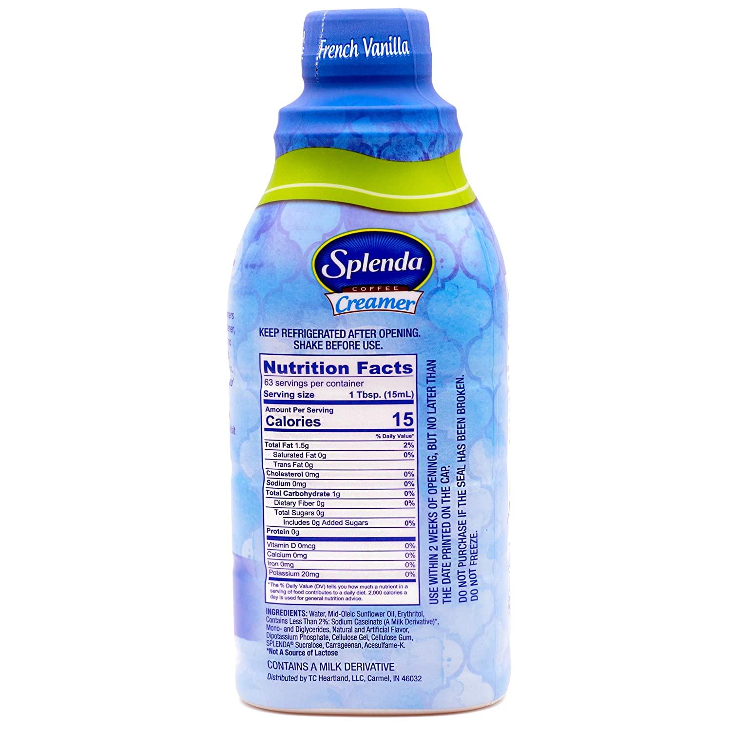 SPLENDA Sugar Free, Low Calorie French Vanilla Coffee Creamer, 32 Fl Oz French Vanilla 32 Fl Oz
