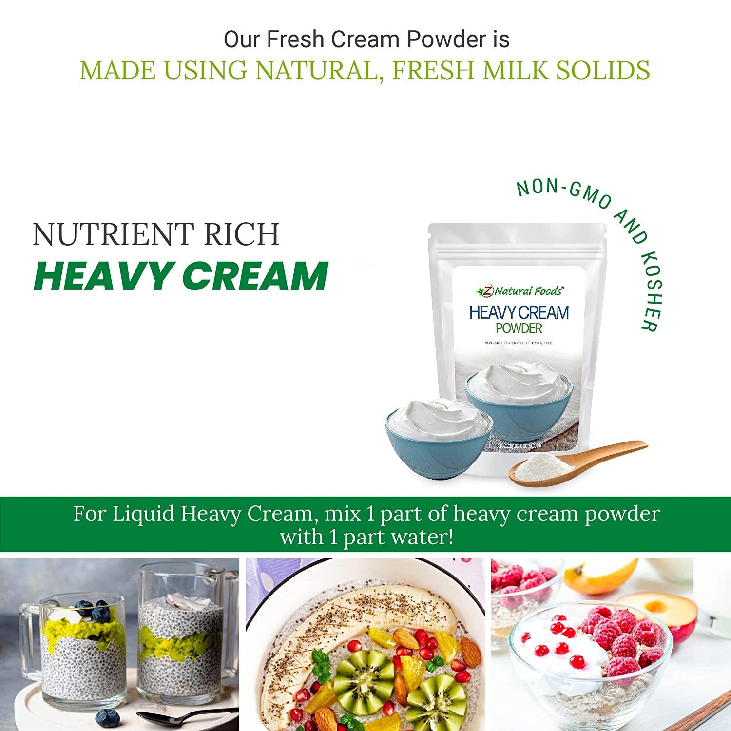 Heavy cream powder vs. heavy cream (The difference) – Z Natural