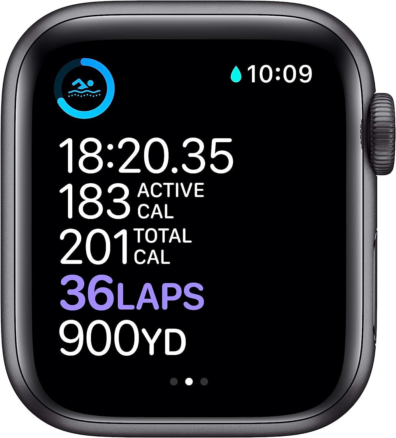  Apple Watch SE (GPS, 40mm) - Space Gray Aluminum Case with  Black Sport Band (Renewed) : Electronics