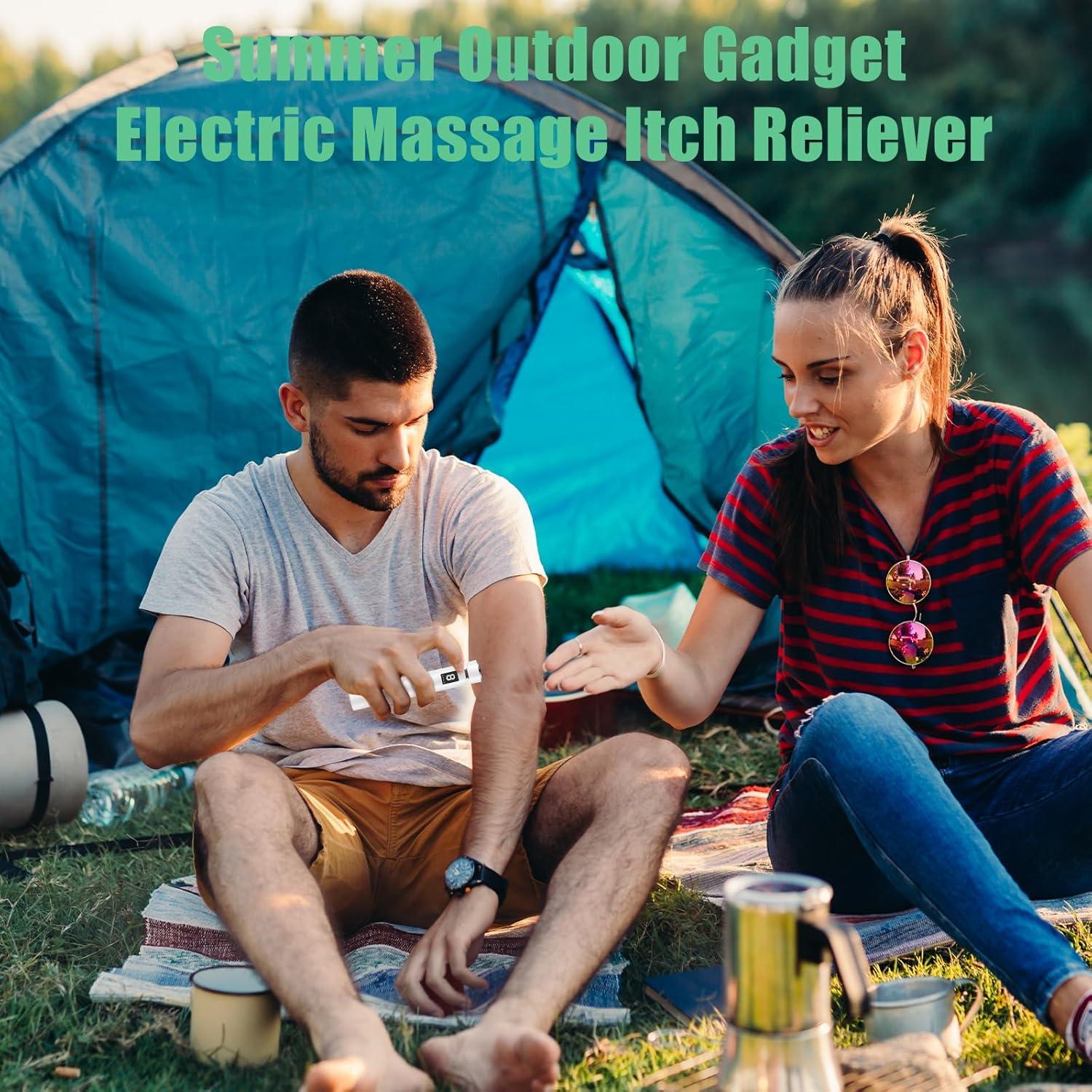 Electric Massage Itch Reliever - 2-in-1 USB Rechargeable Device with 3  Temperature Settings & Vibration for Fast Itch Relief | Summer Outdoor  Gadget | ...