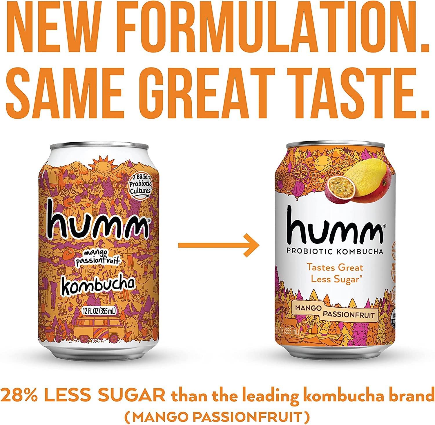 Humm Kombucha Mango Passion Fruit Humm Kombucha Strawberry