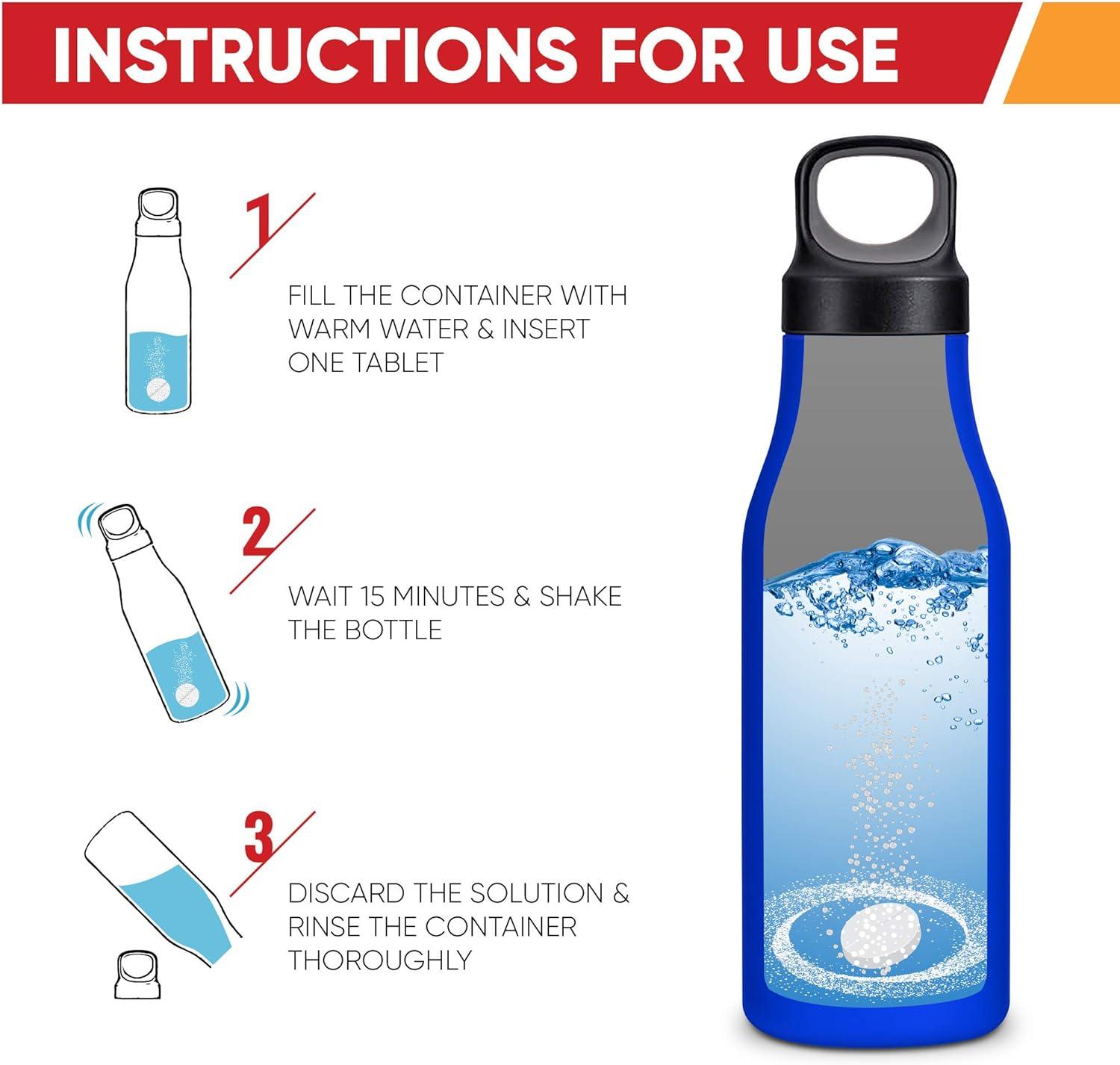 Tumbler Water Bottle Cleaning Tablets (30 Tablets) All Natural