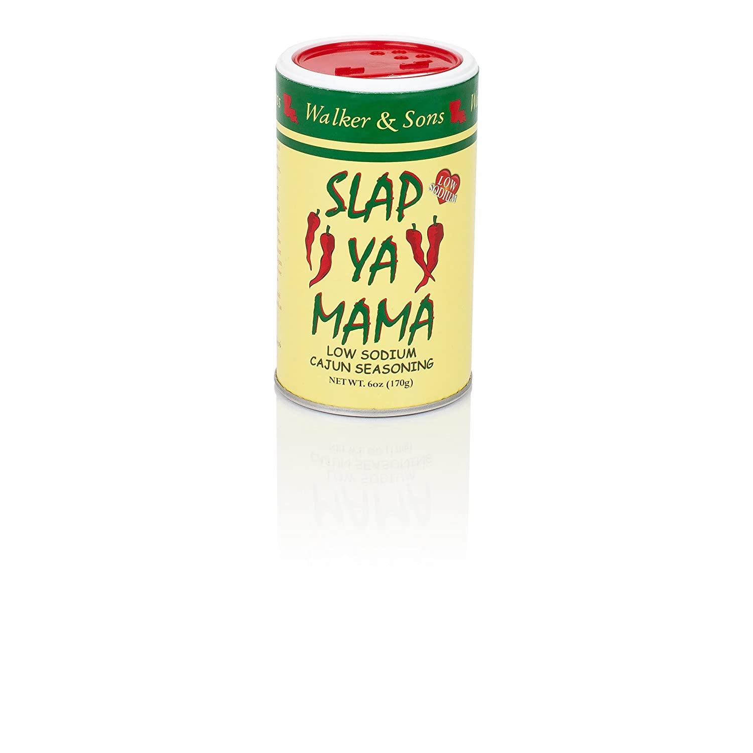 Slap Ya Mama All Natural Cajun Seasoning from Louisiana, Low Sodium Blend,  MSG Free and Kosher, 6 Ounce Can, Pack of 3