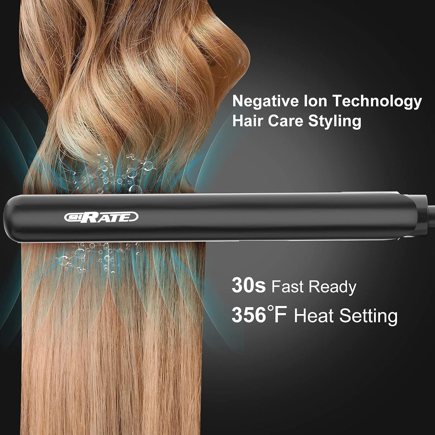 SHRATE Mini Flat Iron 0.7 Inch Ceramic Mini Hair Straightener