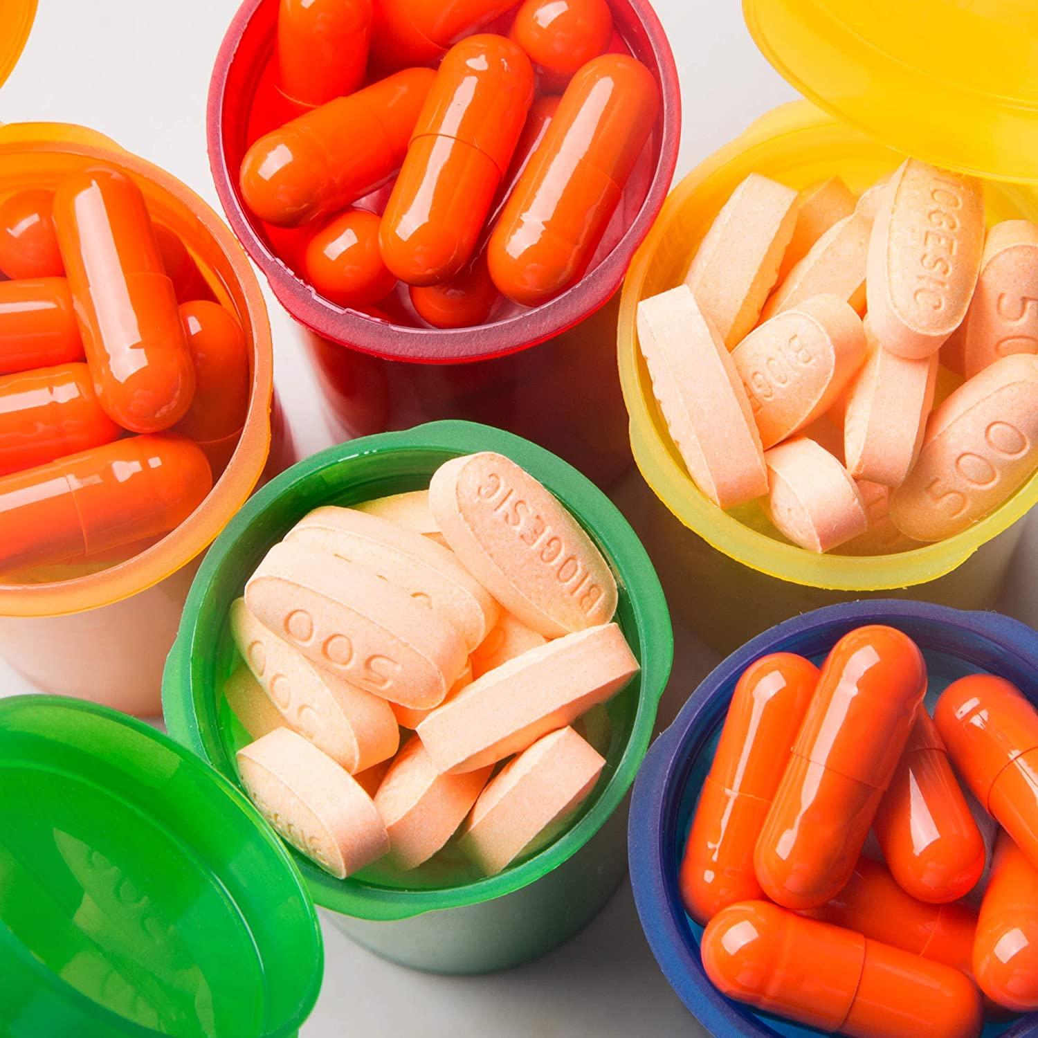 Pill Bottles Empty with Caps Prescription Medicine Container