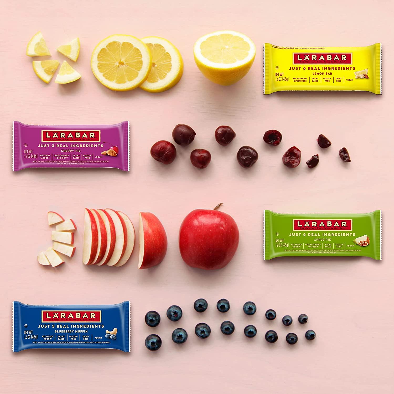 Larabar Lemon Bar, Gluten Free Vegan Fruit & Nut Bar, 1.6 oz Bars, 6 ct