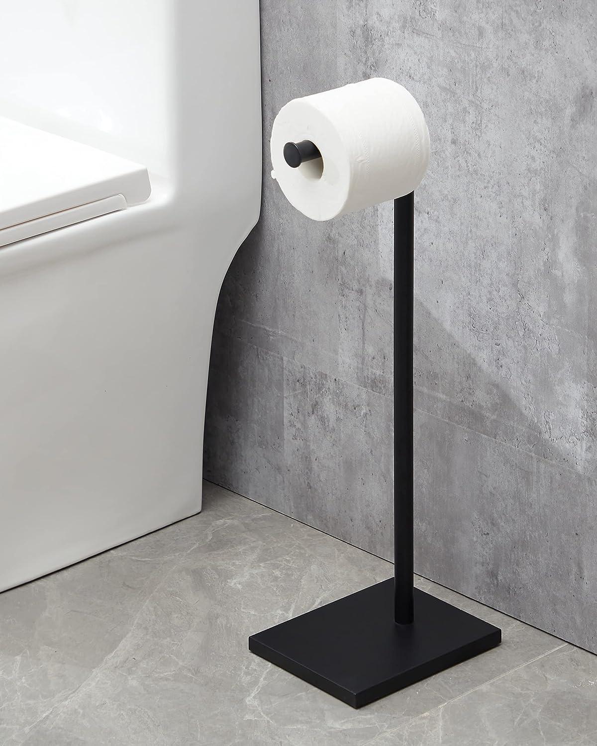 Freestanding Toilet Roll Holders Folding Paper Roll Holder Stainless Steel Bathroom  Toilet Roll Holder Stand, Anti Rust Pedestal Free Standing Toilet