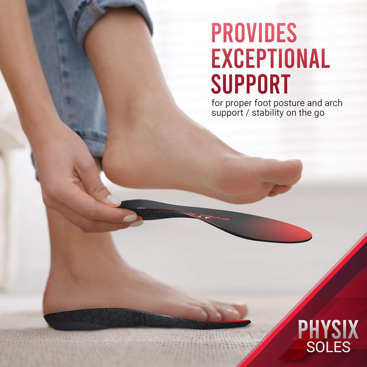 Physix Gear Sport Arch Support Insoles Full Length for Plantar