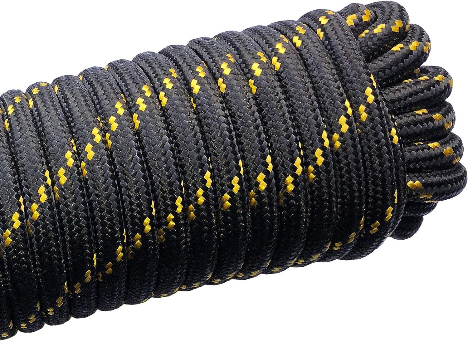 Typhon East Polypropylene Braided Nylon Rope - Heavy Duty Paracord Rope -  High Strength Utility Cord for Flag Pole - Camping Rope (100 Feet Long)