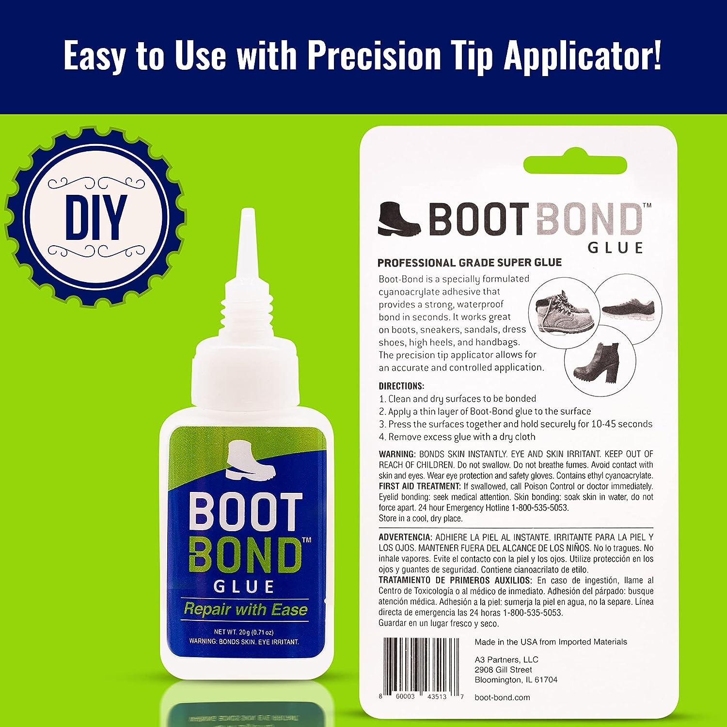 SAPBOND 25g Boot Glue-Quick Dry Boot Sole Repair Adhesive,Professional  Grade Strong Waterproof Clear Repair Glue for Thick Sole