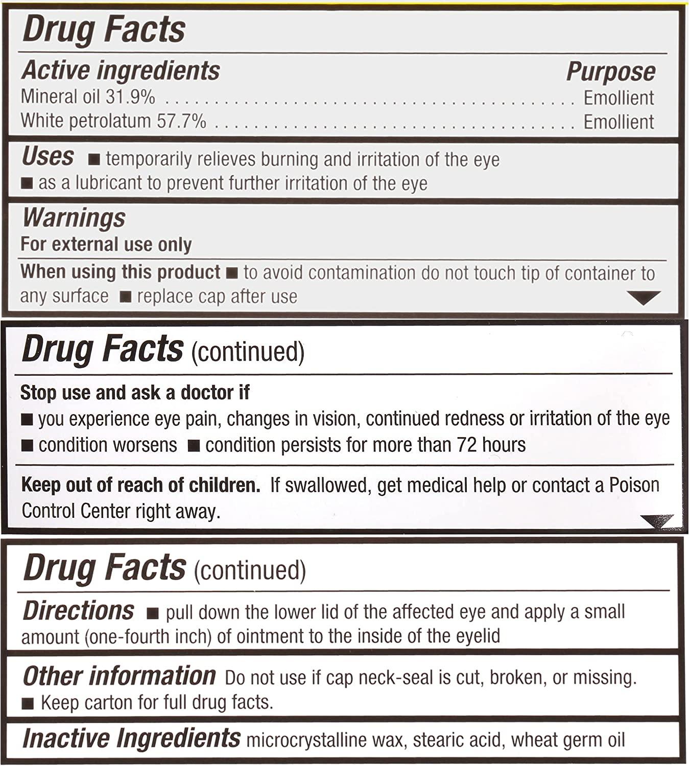 Stye Sterile Lubricant Eye Ointment, Ophthalmologist Tested, 0.125