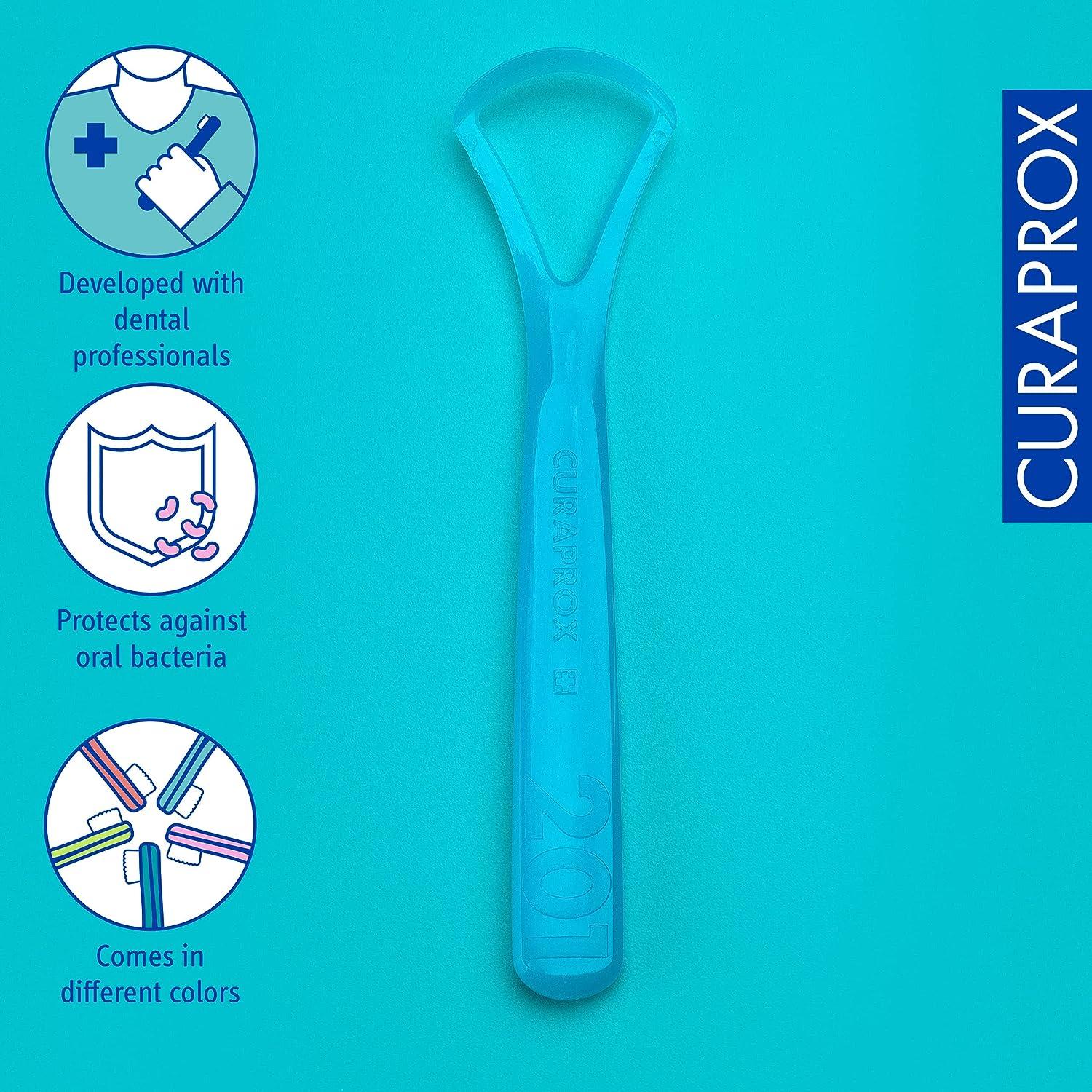 Curaprox CTC 202 Tongue Scraper Dual Edge Design for Effective Tongue Cleaning
