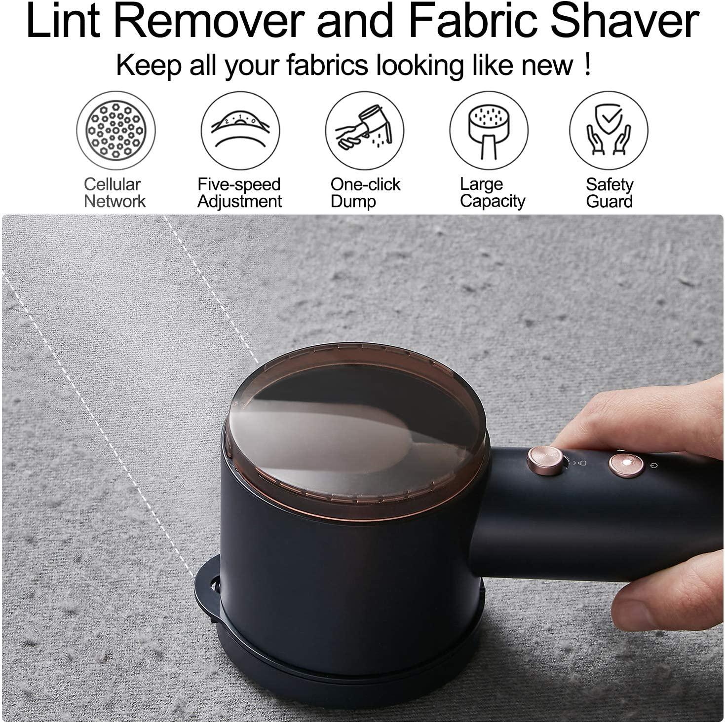 Fabric Shaver Rechargeable Lint Remover, Electric Lint Shaver with 5 Gear  Adjustment Button, Sweater Shaver Removing Fleece Fuzz, Lint, Pills,  Bobbles for Your Clothes, Furniture, Bedding-Gold