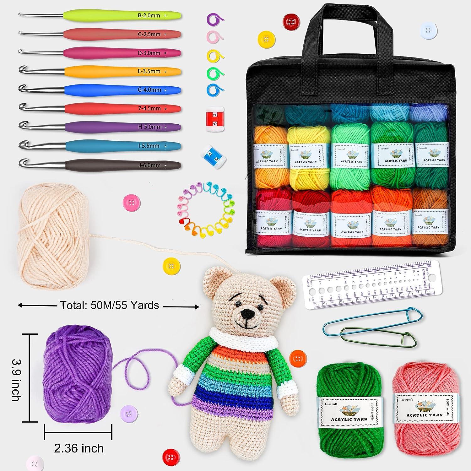 73 Piece Crochet Kit For Beginners Adults And Kids, Premium