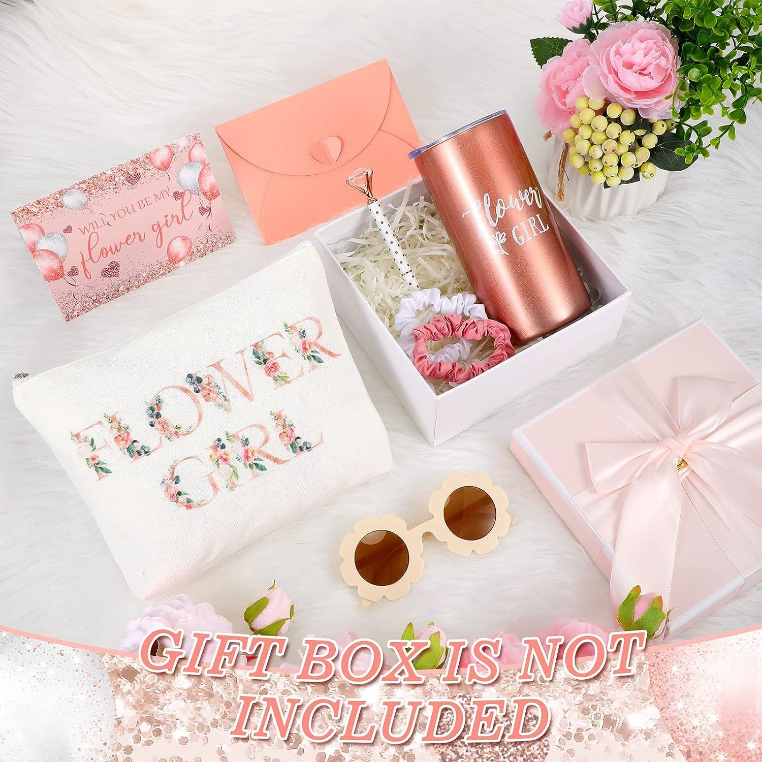 Flower Girl Proposal Gifts Flower Girl Tumblers with Straws Be My