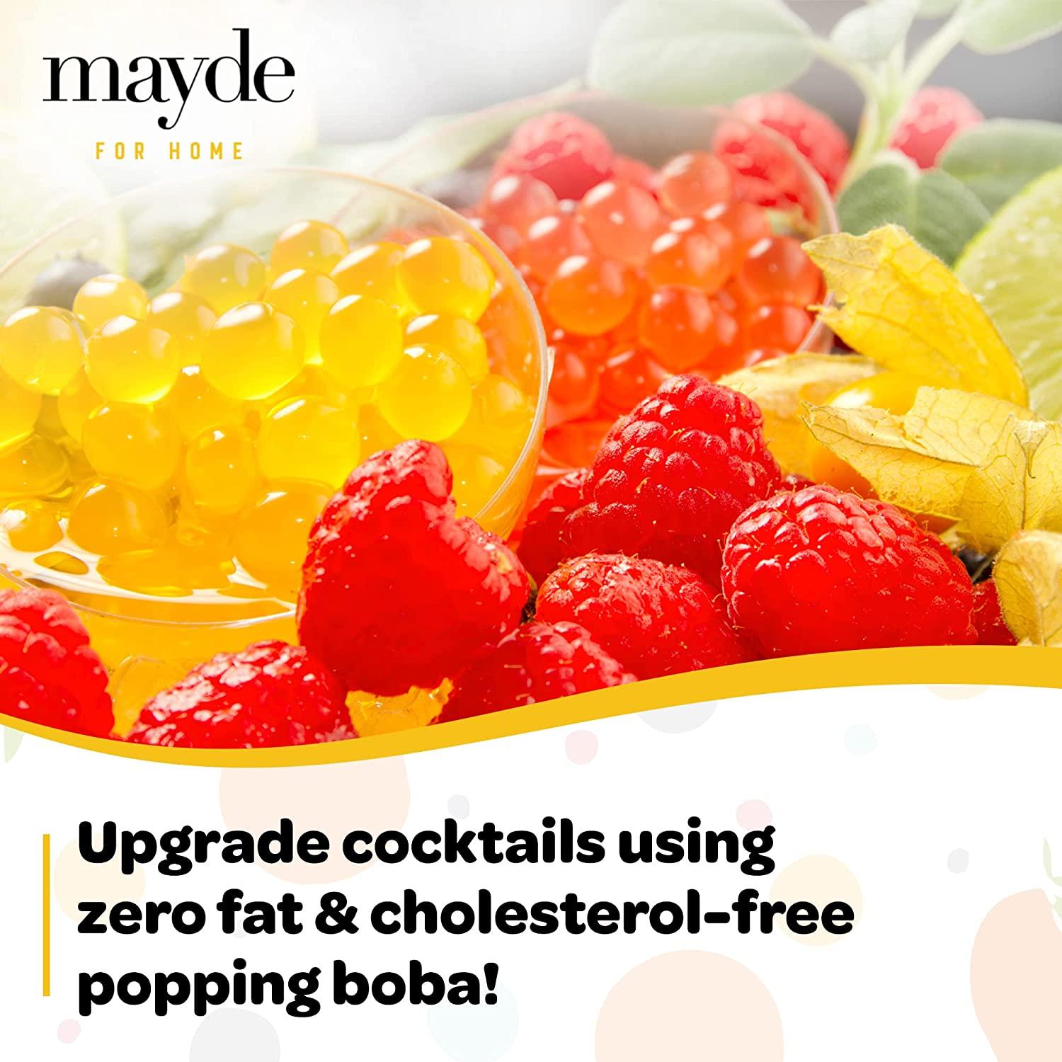 Mayde Bursting Popping Boba Pearls Strawberry Mango Passion Fruit Kiwi