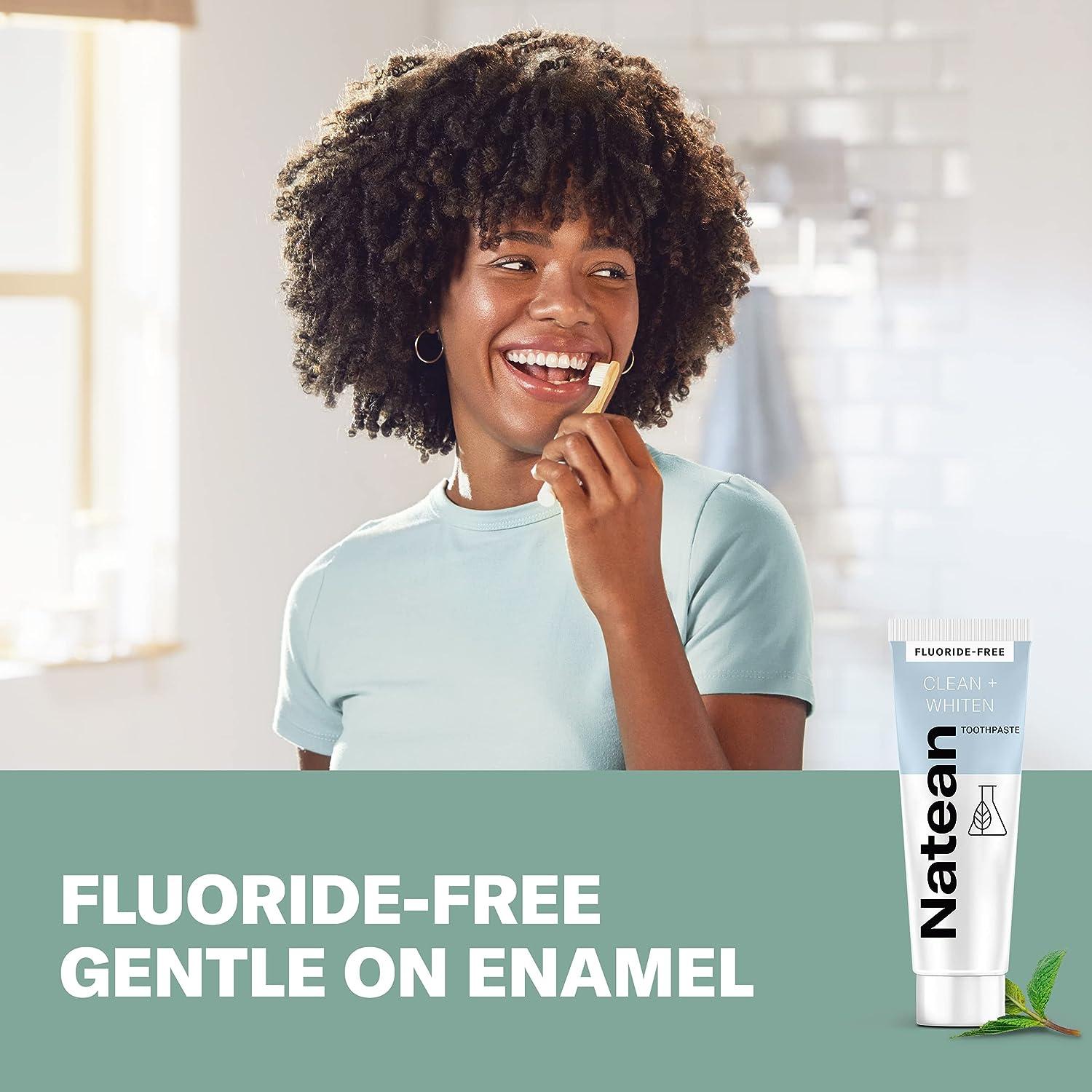 Natean Clean + Whiten Fluoride Free Whitening Toothpaste Clean Mint 4