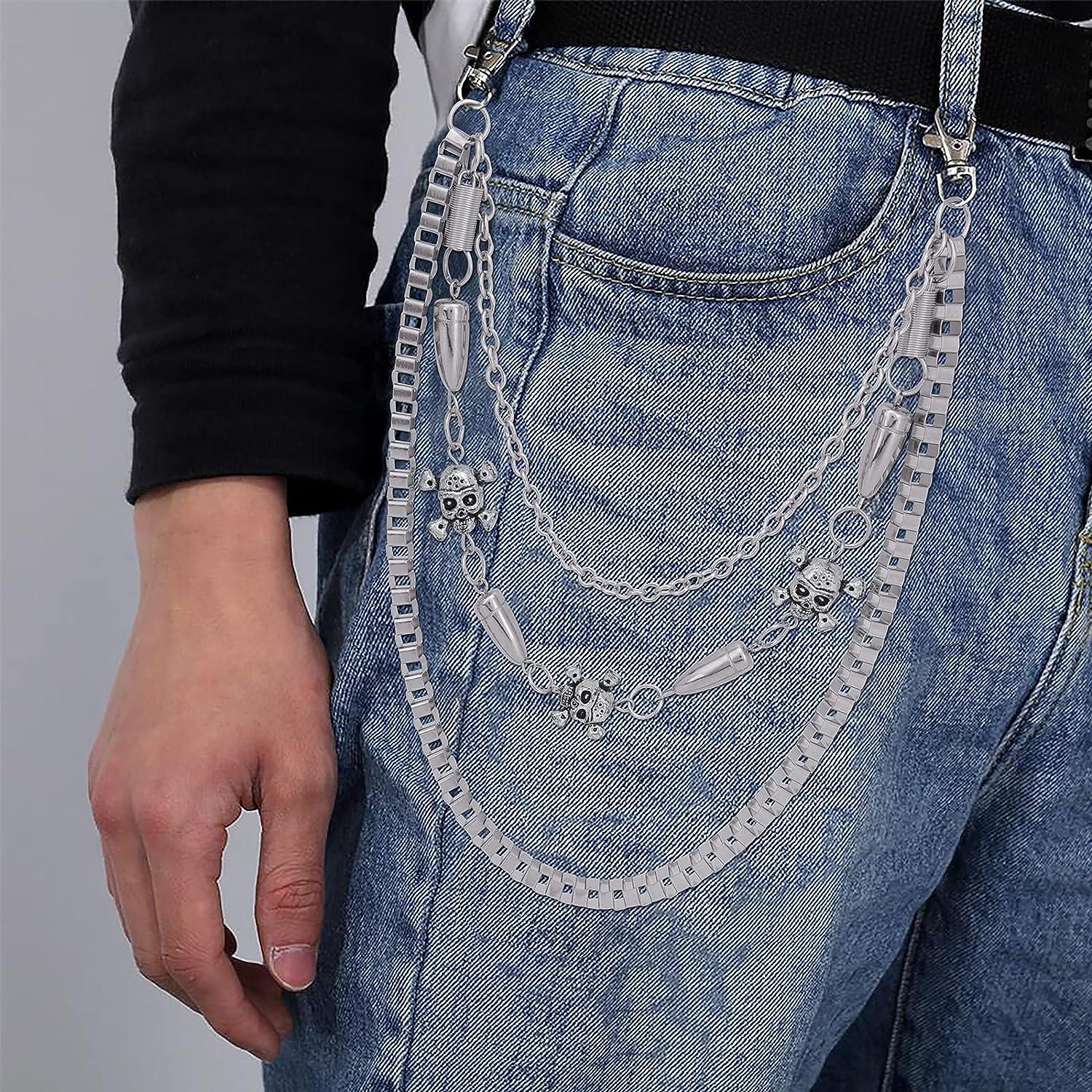 Jeans Chains Wallet Chain Pants Chain Pocket Chain Skull Chains Hip Hop  Rock Chain Punk Gothic Belt Chain Biker Trouser Chain Silver-c