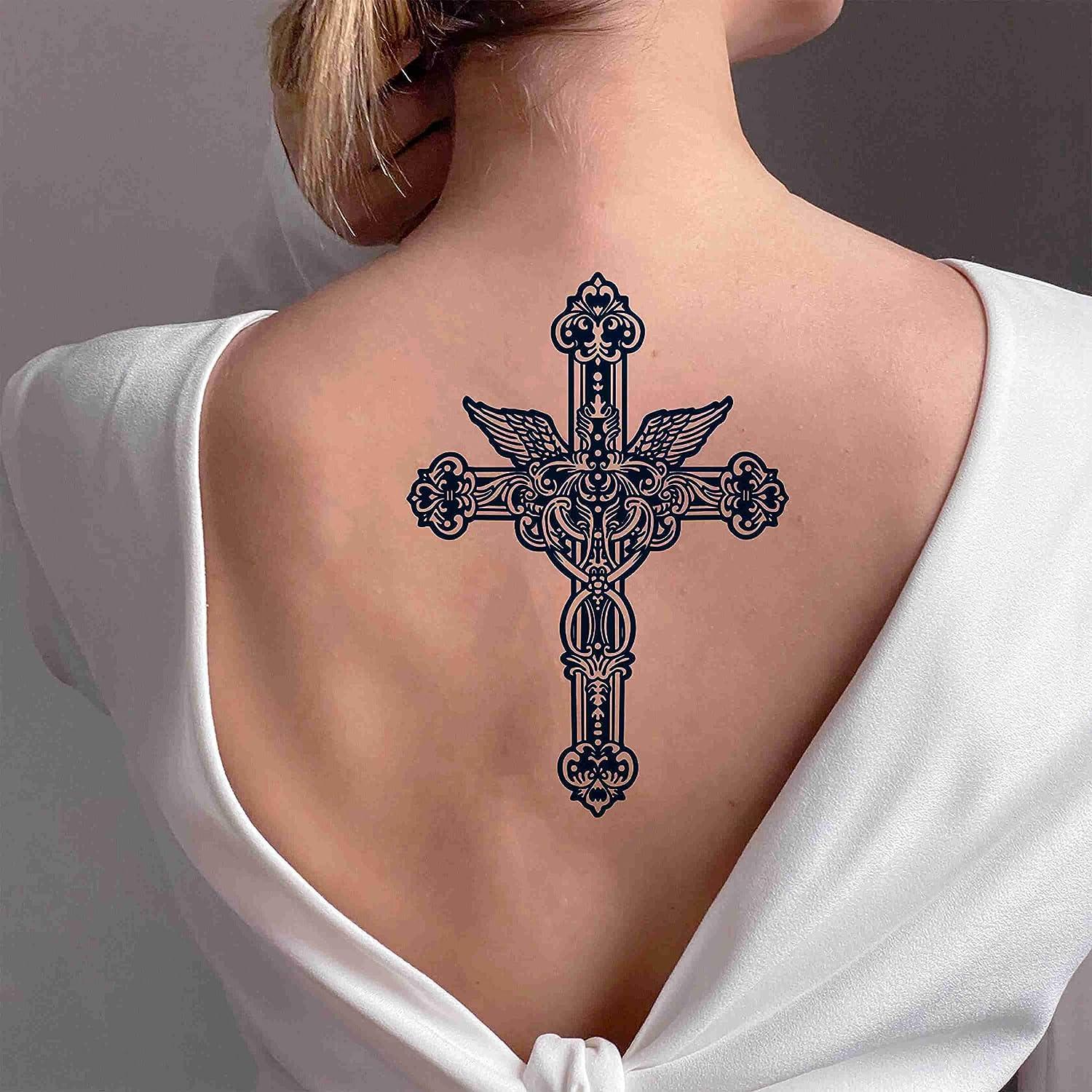 Emerald Celtic Cross - Emerald Celtic Cross tattoo Temporary Tattoos |  Momentary Ink