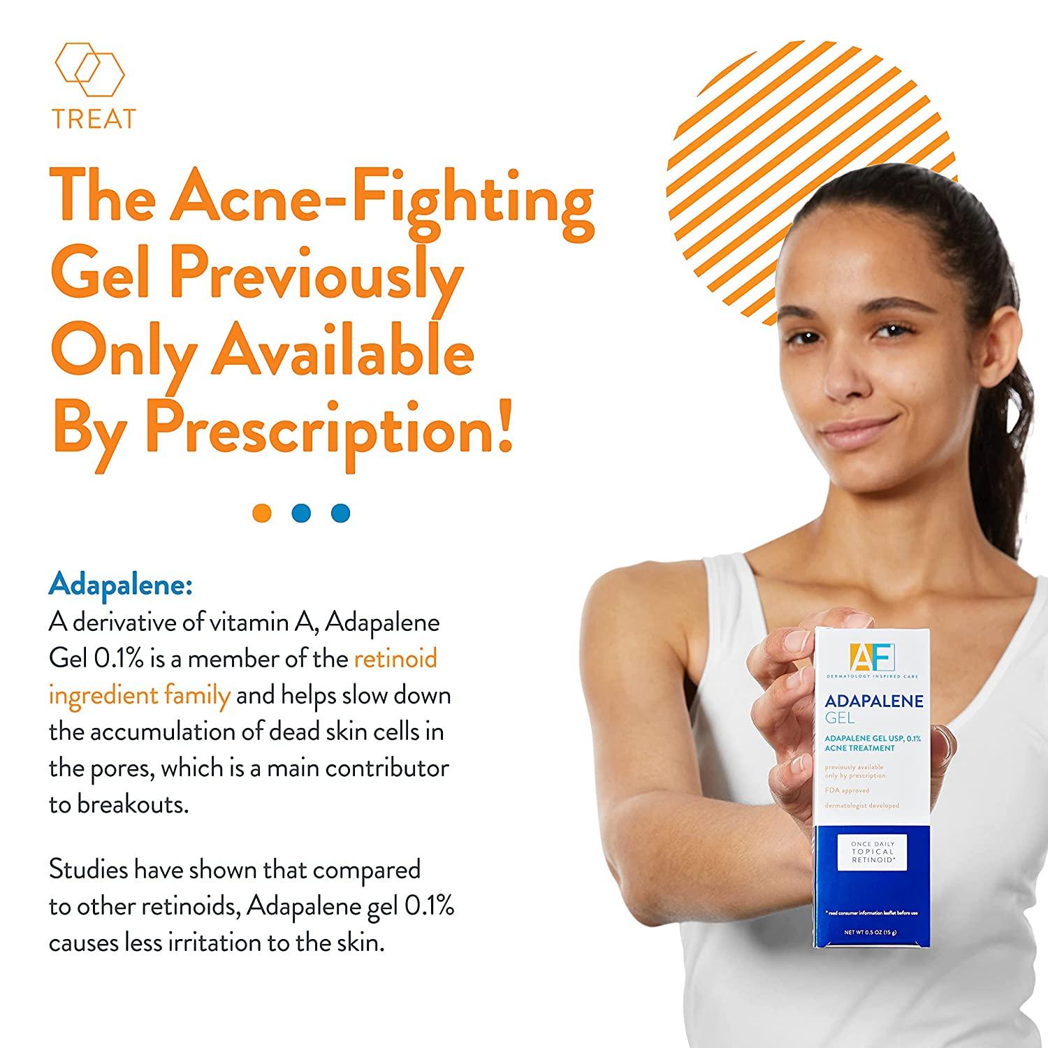 Acne Free Adapalene Gel 0.1%, Once-Daily Topical Retinoid Acne