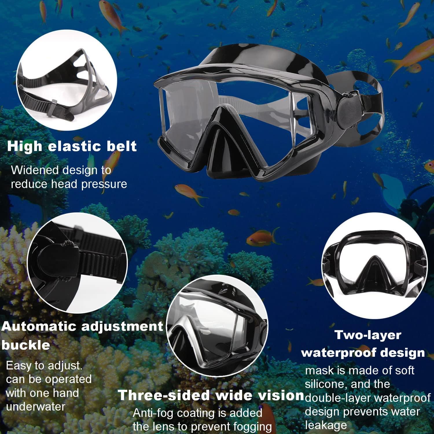 AQUA A DIVE SPORTS Diving mask AntiFog Swimming Snorkel mask Suitable