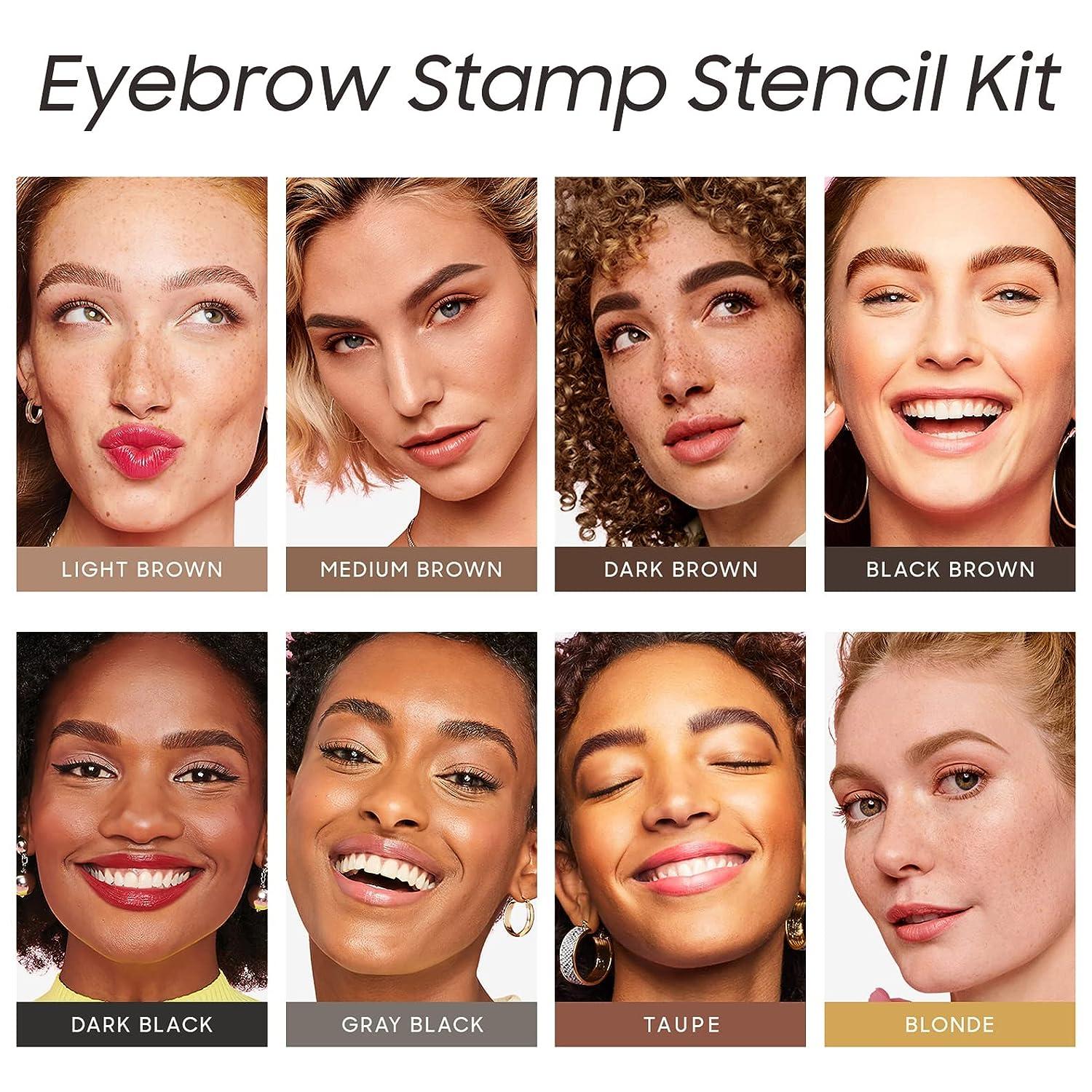 Eyebrow Stamp Stencil Kit 1 Step Eye Brow Stencil Kit for Beginners