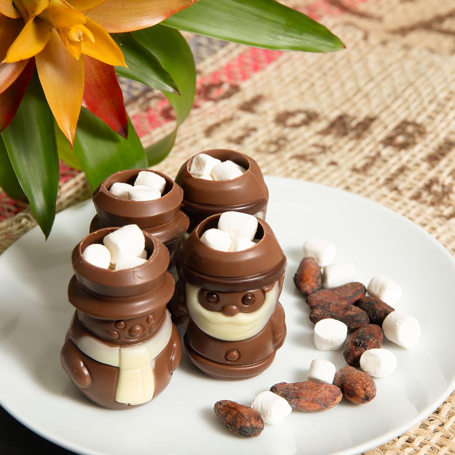 Gnaw Chocolate Melting Snowman and Santa Hot Chocolate Bomb Gift