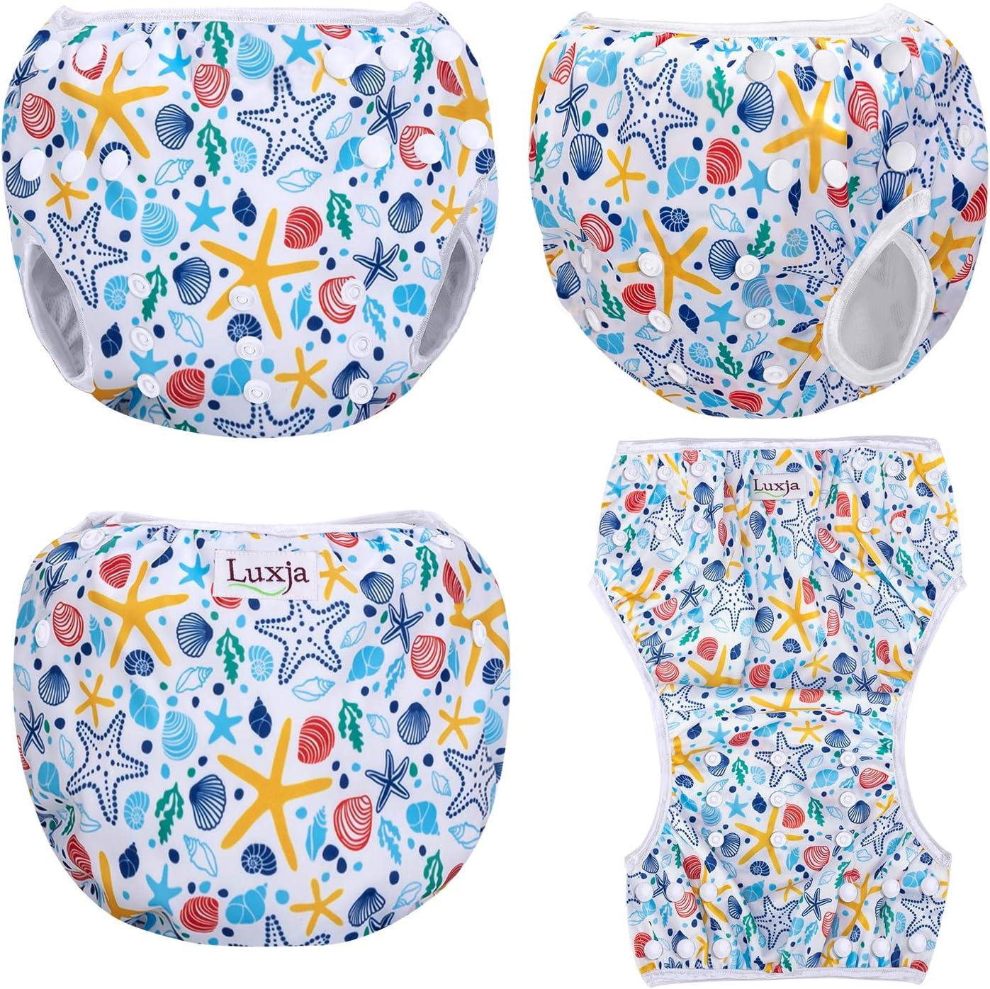 Babygoal Baby Girl Swim Diapers 3 Pack For 0-8 Months Infant