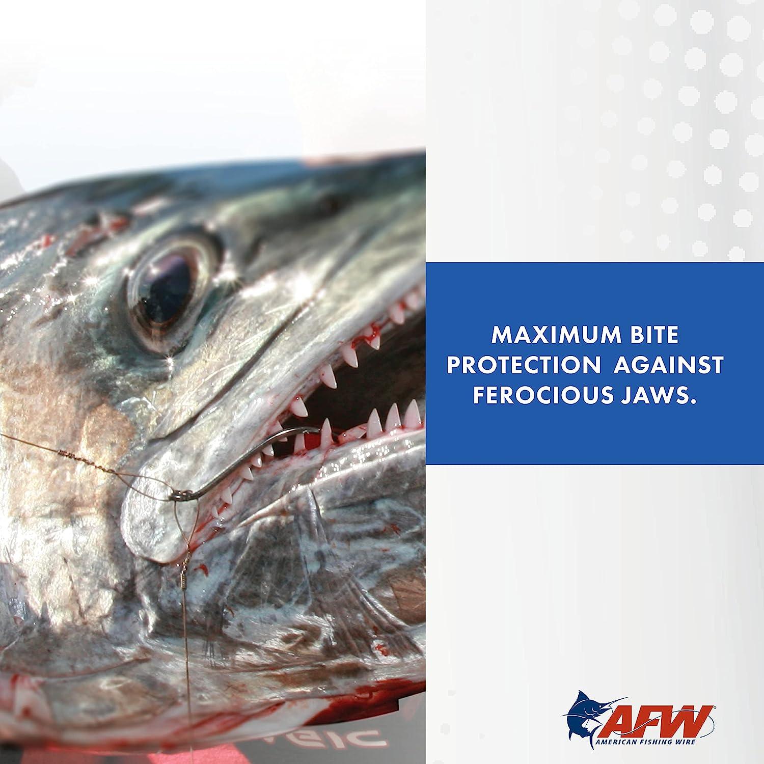 AFW 15 Tooth Proof Stainless Steel Single Strand Leader Wire 240 lb