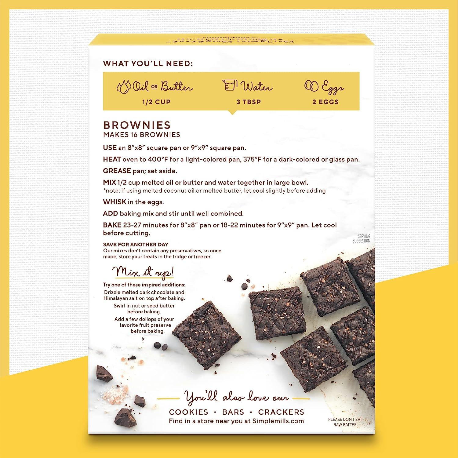 Simple Mills Almond Flour Chocolate Brownie Mix Gluten Free