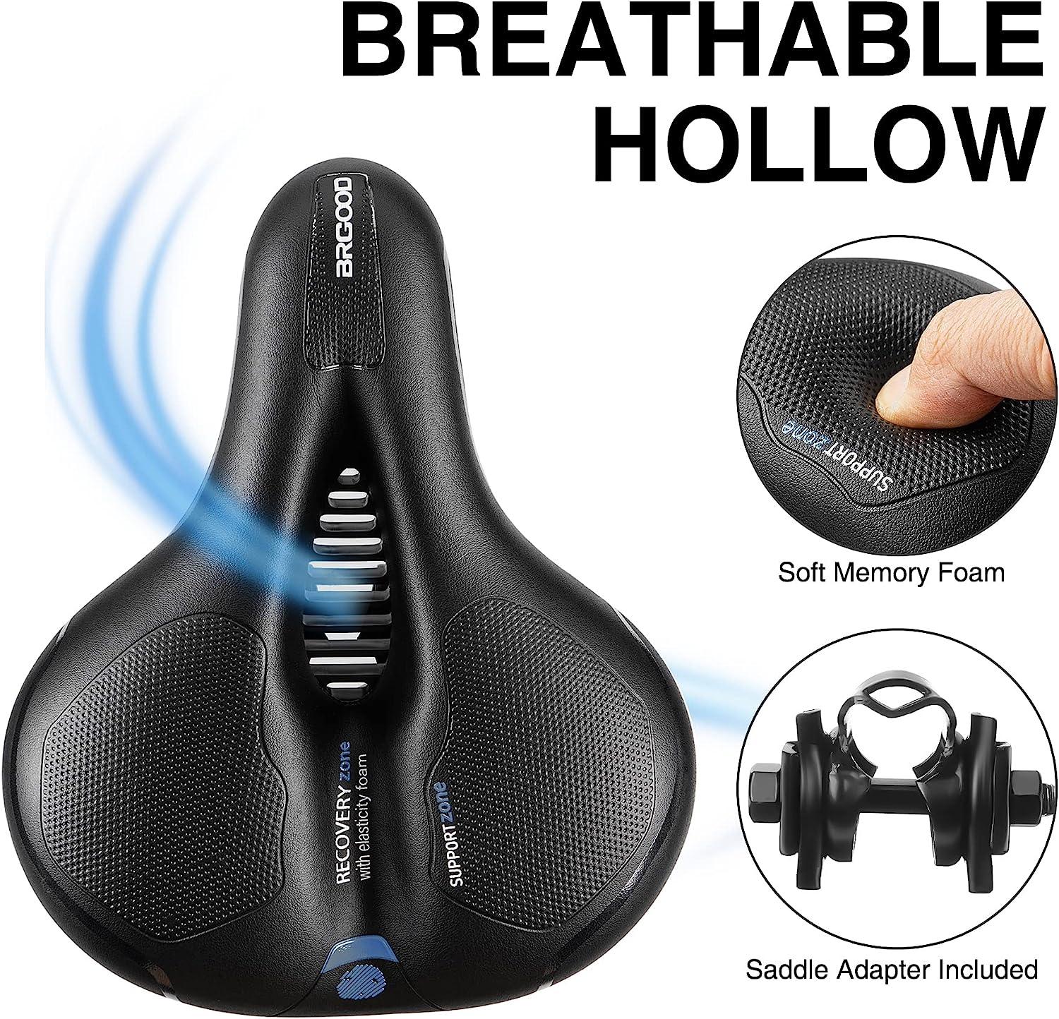 thumbnail image 2 of Bicycle Seat Superbsail Hollow Breathable Bicycle Saddle Mountain Mtb Bike Saddle Shock Absorbing Comfortable Bike Seat Safety Warning Exercise Bike 2 of 14